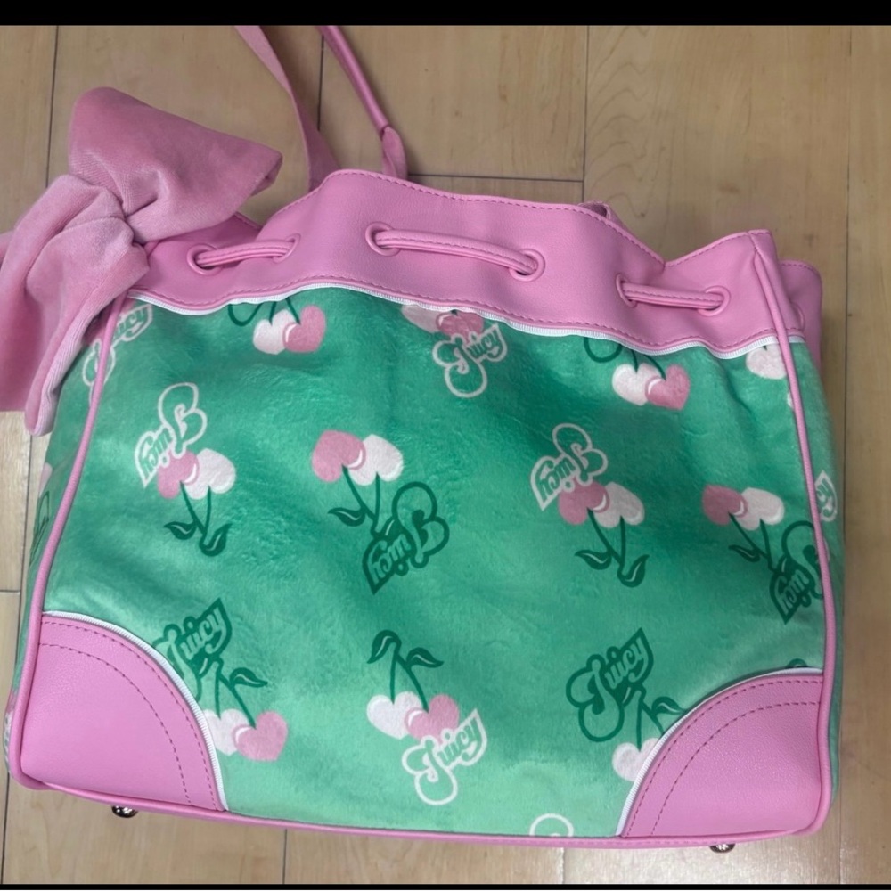 Juicy Couture Pink and Green Cherry DayDreamer Bag
